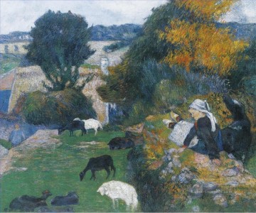 Breton Schäferess Beitrag Impressionismus Primitivismus Paul Gauguin Ölgemälde